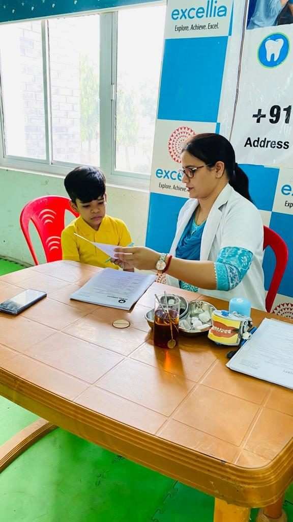 Dental checkup Camp at Excellia school