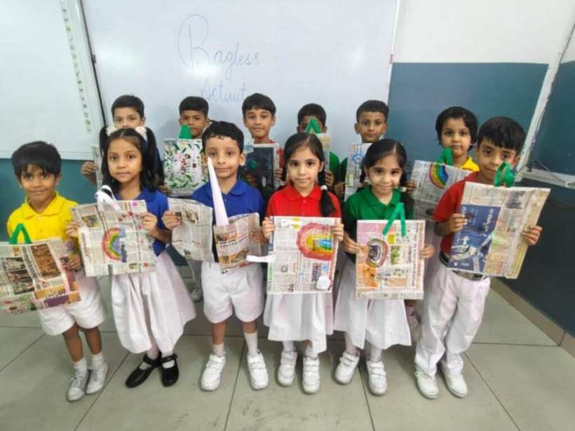 Learn how to make paper bags using old newspapers